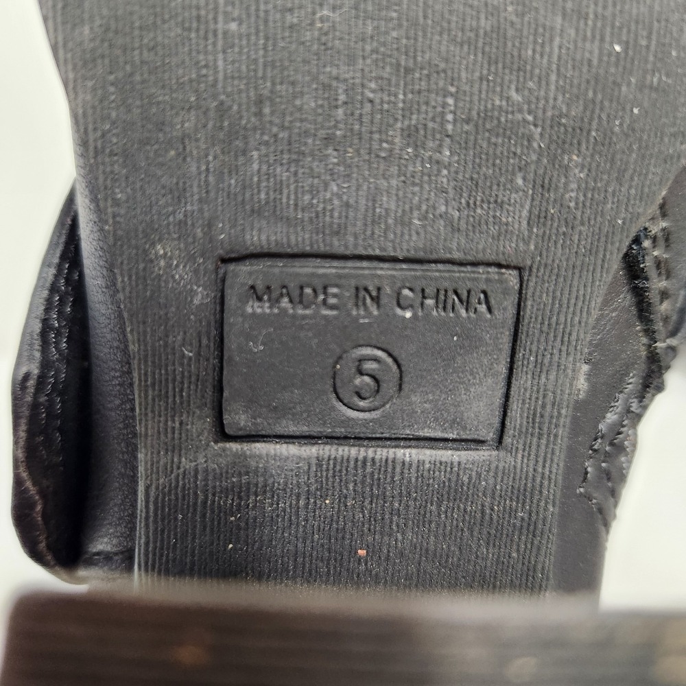 American Rag Co AEBONI Womens Black Knee High Boots Sz 5M Block Heel Harness Zip - Picture 11 of 16